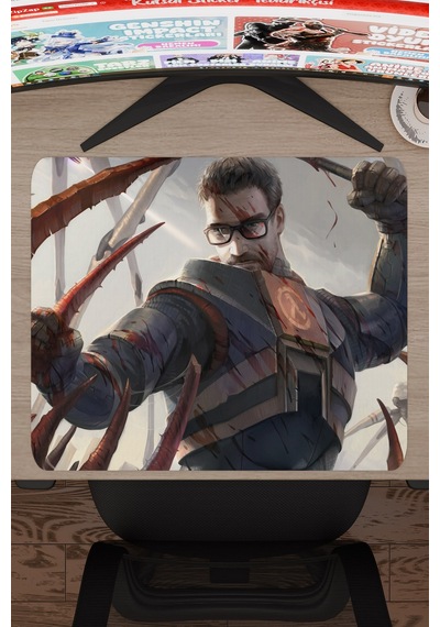 Half Life Kaymaz Dikişli Kauçuk Oyuncu Mousepad V3 - 48x40 Xl Gaming Mouse Pad Fare Altlığı