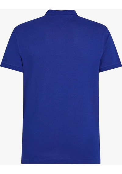 Tommy Hilfiger Erkek Dokuma Polo Yaka Kısa Kol Günlük Mavi T-shirt-15689