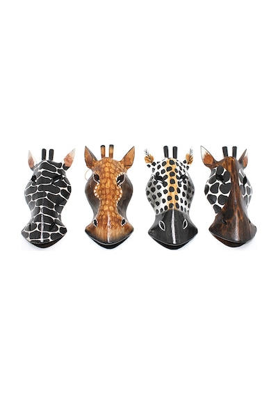 Ahşap Duvara Asmalı 20 Cm Zebra Maske Diğer