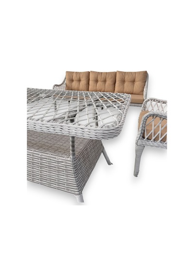 Kaş Alüminyum 3+1+1+masa Rattan Bahçe Balkon Mobilyası,rattan Beyaz/kumaş Bej Kaş Alüminyum 3+1+1+masa Rattan Bahçe Balkon Mobilyası,rattan Beyaz/kumaş Bej