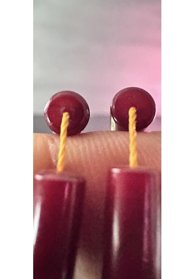 Sıkma Çubuk Kehribar Kehribarkolik Gümüş Püsküllü 5,5 11mm. 11gr. + 1gr. Gümüş