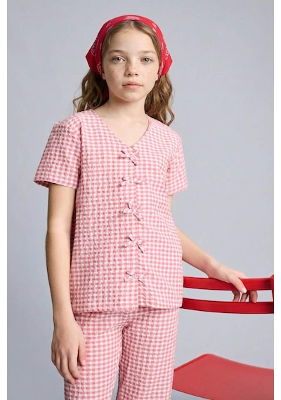 Defacto Regular Fıt 2li Pijama Takımı Kız Çocuk H2657a826spbr96 Pembe-br96