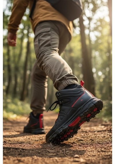 Enoch Erkek Siyah Kırmızı Waterproof Yüksek Bilekli Outdoor Trekking Ve Doğa Botu Siyah - Kırmızı Enoch Erkek Siyah Kırmızı Waterproof Yüksek Bilekli Outdoor Trekking Ve Doğa Botu Siyah - Kırmızı