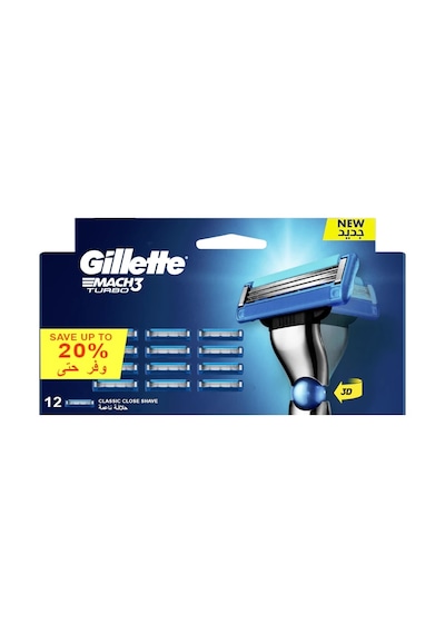 Gıllette Mach3 Turbo Yedek Başlık 12'li