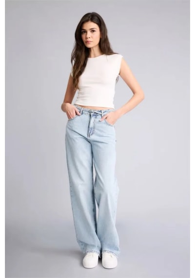 Defacto Straıght Wıde Yüksek Bel Düz Paça Jean Pantolon F9582ax26spnm39 Mavi-nm39 Defacto Straıght Wıde Yüksek Bel Düz Paça Jean Pantolon F9582ax26spnm39 Mavi-nm39
