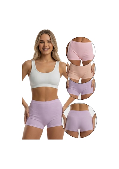 Sensu Kadın Üçlü Fitilli Modal Şort Model-1 Model-1