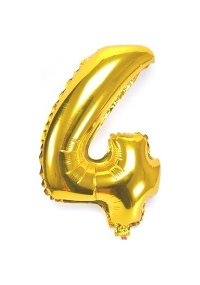 40" İnç 100 CM 4 Dört Rakamı Folyo Balon Gold