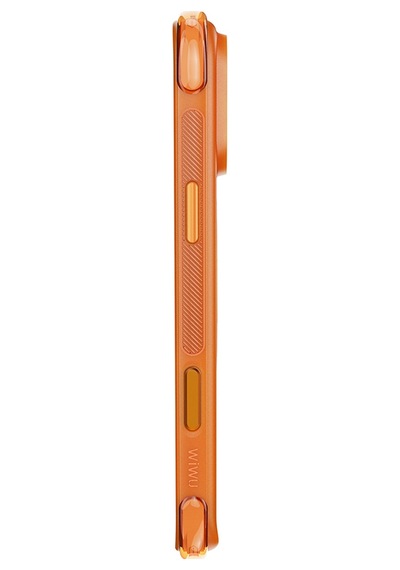 Apple iPhone Uyumlu 18 Pro Kılıf Wiwu Ag-203 Aeroguard Ultra Serisi M-safeli Airbag Standlı Kapak Turuncu