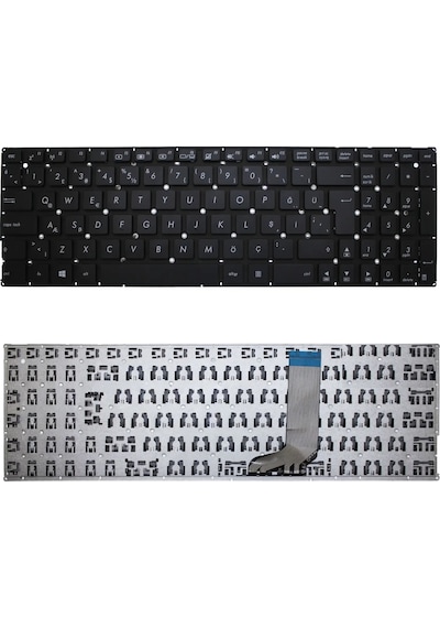 Siyah-ışıksız, Notebook Klavye - Asus A556u Muadili İle Uyumlu