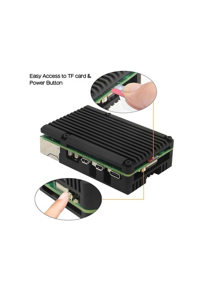 Raspberry Pi 5 Çift Fanlı Alüminyum Kasa Soğutucu Muhafaza Kutusu