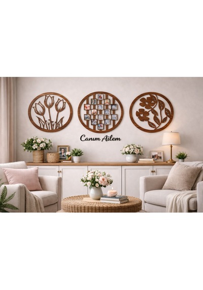 Resim Çerçevesi Çiçekler Ve Canım Ailem Çerçeve 50 Cm Çiçekler 30 Cmdir.no 14