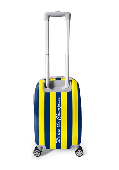 Coral High Sarı Lacivert Çubuklu Kabin Boy Valiz 50cm 16562 Sarı