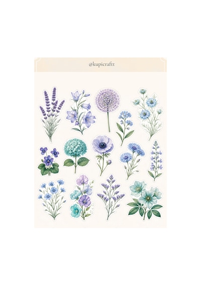 10 Sayfa Çiçek Temalı Sticker Seti Vintage Çiçek Ajanda Scrapbook Journal 0