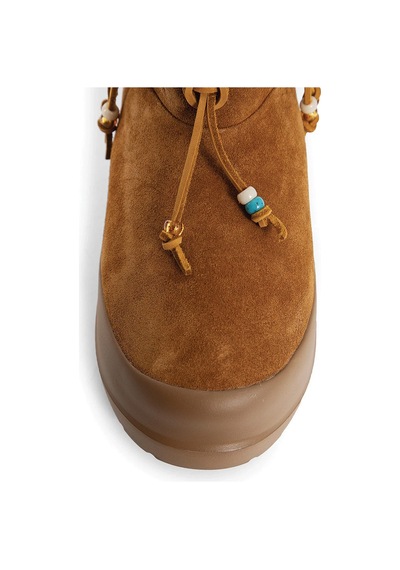 Bot Kar Kadın 80d2480100-m008 Moon Boot Luna Low Suede Beads Cognac Cognac