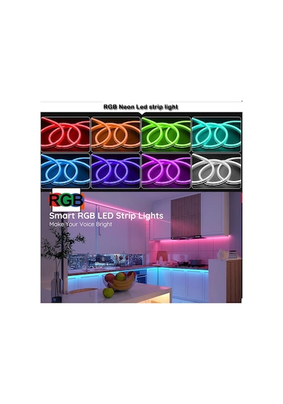 Neon Led Şerit 5metre Maldivler Yeşil Led Zincir Bandı Hortum Esnek Dekoratif Aydınlatma Işık 12v 10w