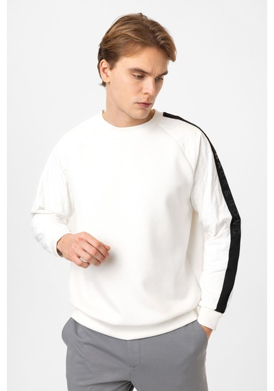 Backandbond Regular Fit Bisiklet Yaka Sweatshirt Beyaz