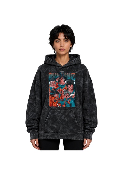 Sevbano Son Goku Dragon Ball Karakterler Anime Baskılı Unisex Oversize Pr Siyah