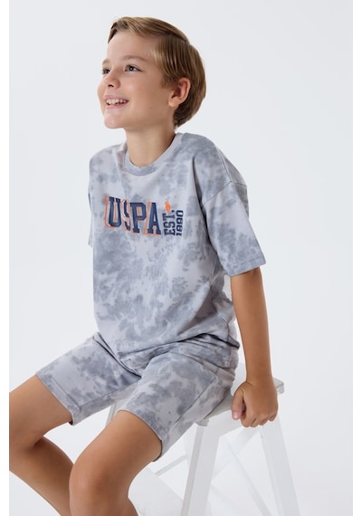 U.s. Polo Assn. Erkek Çocuk Gri Bermuda Takım Us2438-c-v1 Gri