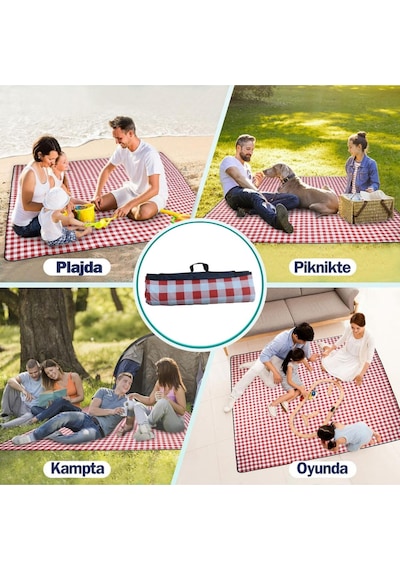 Piknik Örtüsü, Masa Örtüsü,50-200 Cm 150-200 Cm Kırmızıı Kırmızı