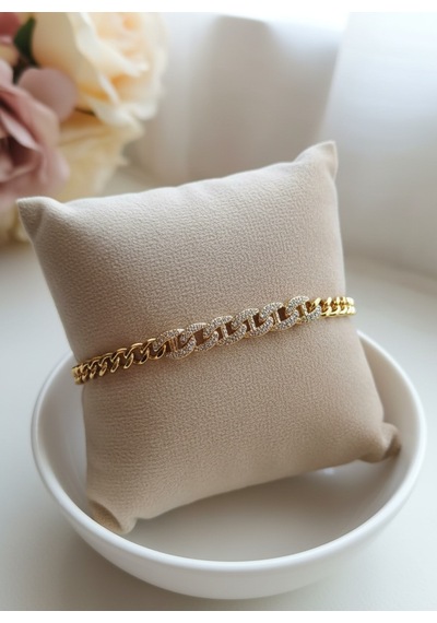 Xuping Altın Renk Modern Zincir Bileklik Şık Ve Zamansız Tasarım Gold
