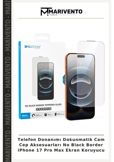 Telefon Donanımı Dokunmatik Cam Cep Aksesuarları No Black Border İphone 17 Pro Max Ekran Koruyucu