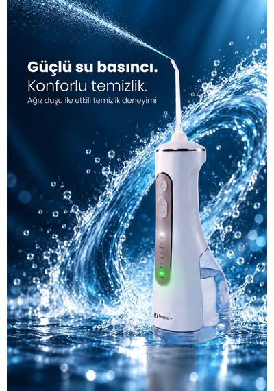Aquadent Sensitive Ağız Duşu 4 Modlu 4 Başlıklı Type-c Şarjlı Ipx7 40-130 Psı