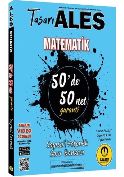 ALES Matematik 50 de 50 Net Sayısal Yetenek Soru Bankası Video Çözümlü- Tasarı Akademi