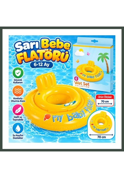 Intex Sarı Bebe Flatörü 70 Cm. 6-12ay Nhr