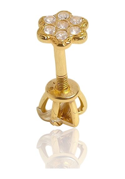 14 Ayar Altın Piercing Tragus Küpe T029