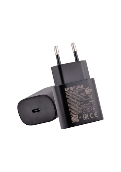 Samsung Uyumlu  l Type-c Girişli Fast-hızlı Şarj Adaptörü Başlığı 25w-25walt Siyah A