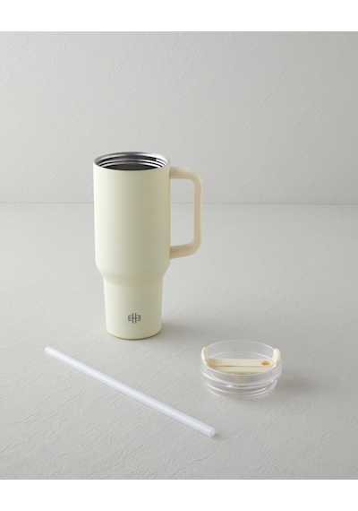 English Home Good Mood New Etna Çelik Termos 900 Ml Krem Krem