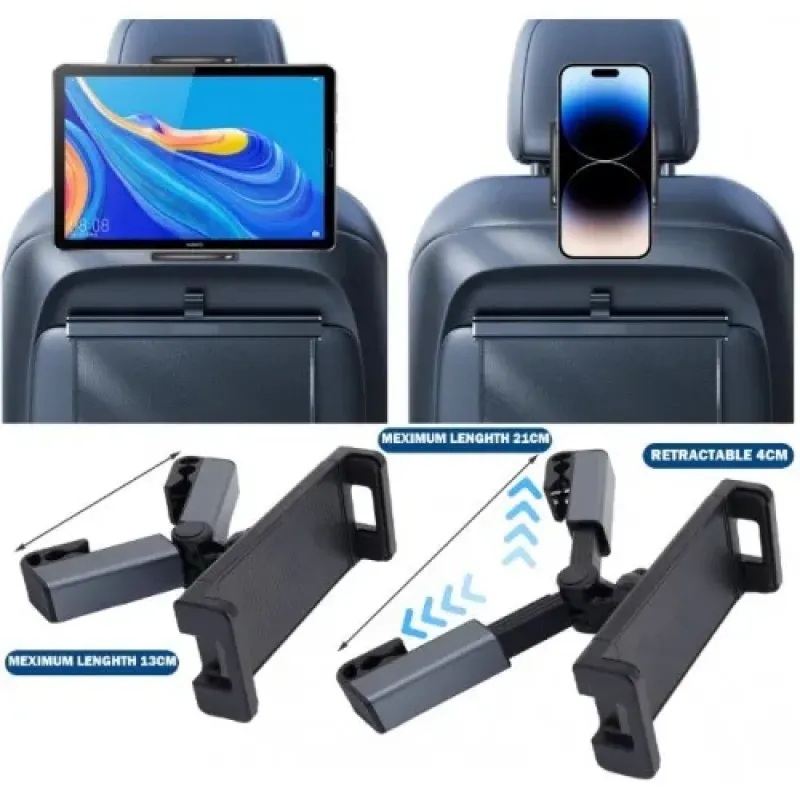 Koltuk Arkası Ayarlanabilir Tablet & Telefon Tutucu 360 Döner Başlıklı Araç İçi Arka Koltuk Tutacağı 1