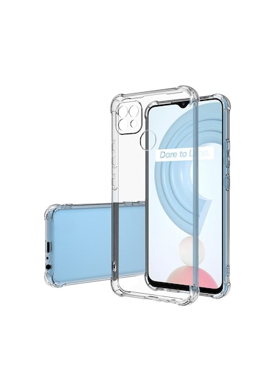 Realme C21Y Kamera Korumalı Airbag Şeffaf Antishock Köşe Korumalı Antishock Silikon Kılıf