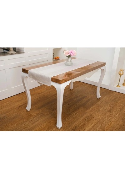 Ayda Jakar Polyester Kumaş Bej Runner 45x150 Cm 1416 Bej