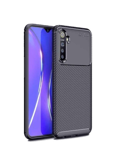 Realme Xt Karbon Desenli Negro Silikon Kılıf