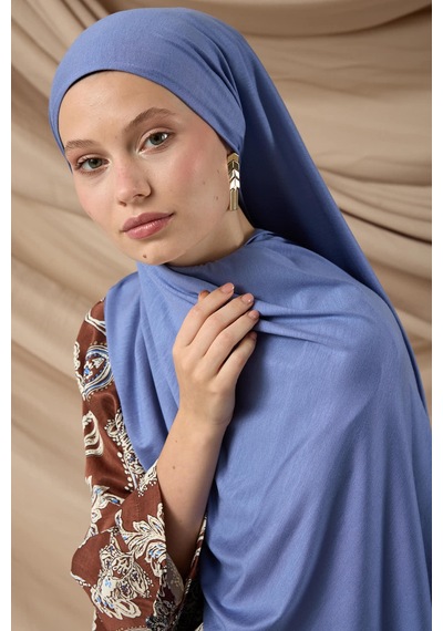 Silk Home Premium Penye Şal 65002-42 Kot Mavi Çok Renkli