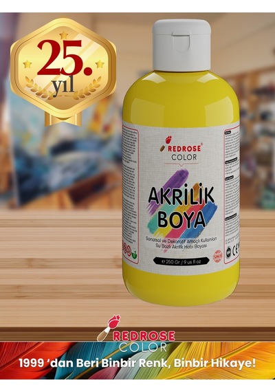 Red Rose Sarı Akrilik Boya 250 G