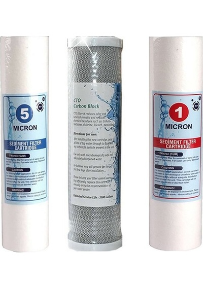 Su Arıtma Cıhazı 3Lü Filtre Takımı 1. Kalite