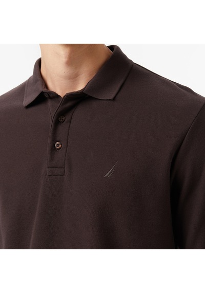 Nautica Classic Fit Uzun Kollu Polo Yaka Erkek Kahverengi T-shirt, 026 K57351t Kahverengi