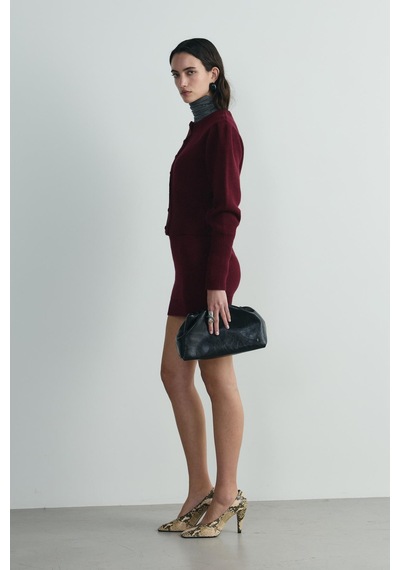 Suud Collection Bordo Lucy Triko Mini Etek
