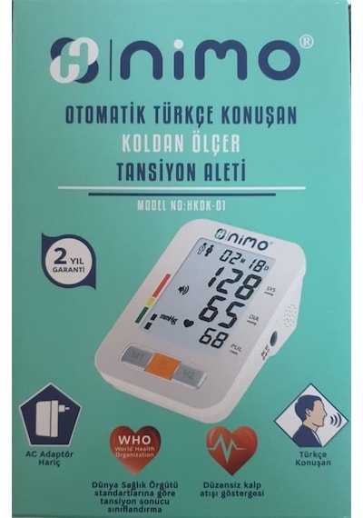 Nimo HKDK-01 (LD-579) Tam Otomatik Üst Koldan Ölçer Konuşan Tansiyon Aleti Nimo HKDK-01 (LD-579) Tam Otomatik Üst Koldan Ölçer Konuşan Tansiyon Aleti