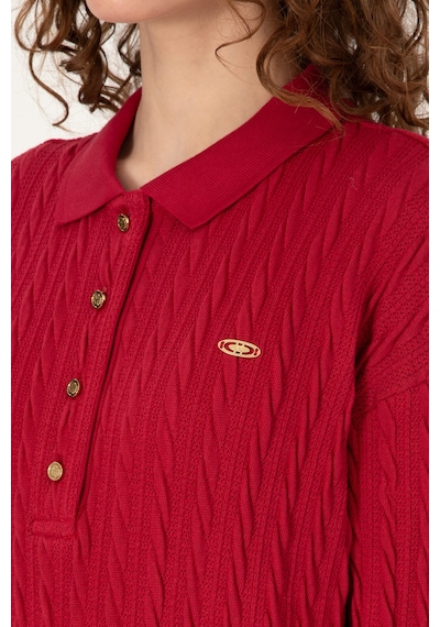 U.s. Polo Assn. Kadın Sweatshirt 50313553-vr104 Koyu Frambuaz/dark Raspberry
