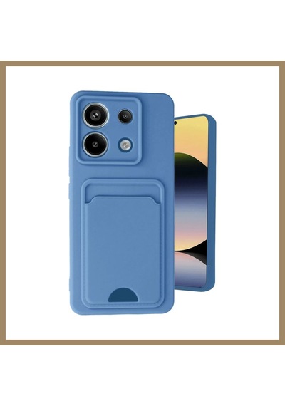 Bezos Redmi Note 13 Pro 5g Uyumlu Kılıf Kelvin Kartvizitli Silikon - Mavi 22