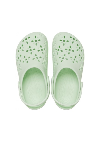 Crocs Classic Floral Cut Out Clog K Kız Çocuk Terlik 210943 Yeşil