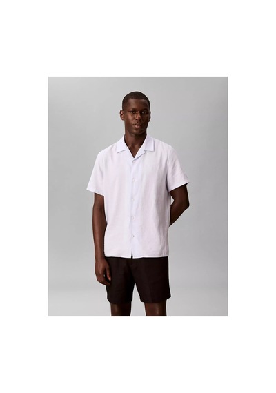 Calvin Klein Erkek Normal Kesim Beli Lastikli Keten Siyah Şort-16051