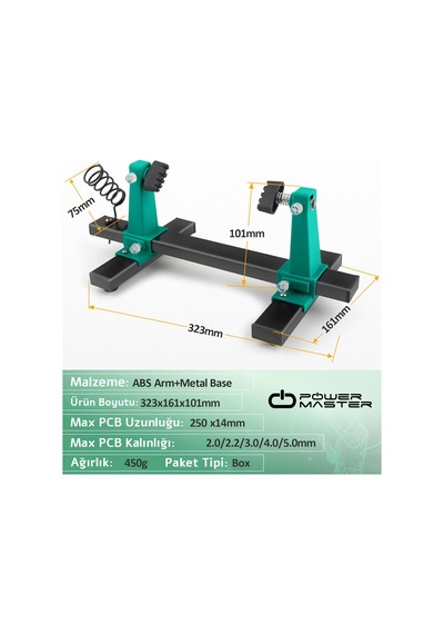Ayarlanabilir Pcb Levha Board Tutucu Havya Tamir Standı