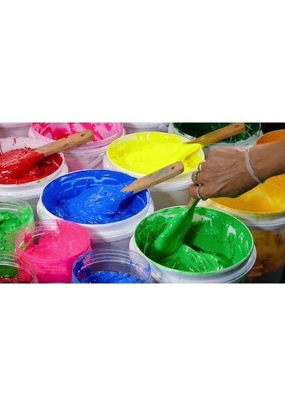 Re-Ar Plastisol Yeşil Serigrafi Tekstil Baskı Boyası 1 Kg
