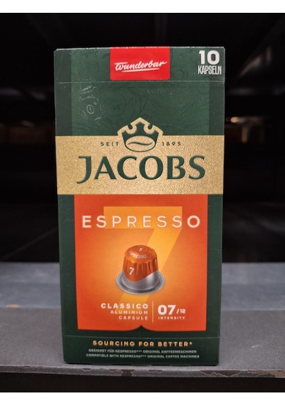 Jacobs Espresso 7 Classico Nespresso Uyumlu Kapsül Kahve 10 Kapsül X 5 Adet Kapsül Kahve