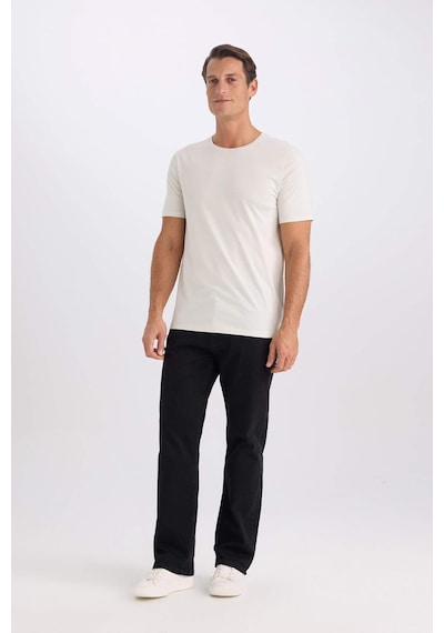 DeFacto Slim Fit Dar Kesim Bisiklet Yaka Modal Karışımlı Pamuklu Basic Düz Kısa Kollu Tişört M6606AZ25SPER20