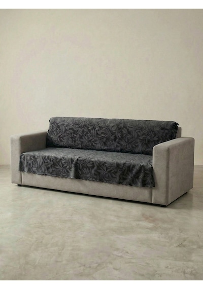 Sofline Kaymaz Tabanlı Tay Tüyü Çekyat, Koltuk, Kanepe Örtüsü Antrasit Renk 175x210cm Antrasit
